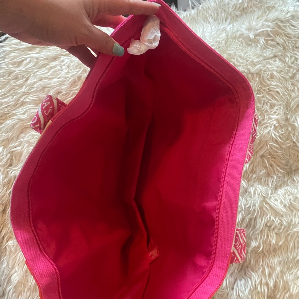 NWT VICTORIAS SECRET TOTE pink and coral - Picture 2 of 7